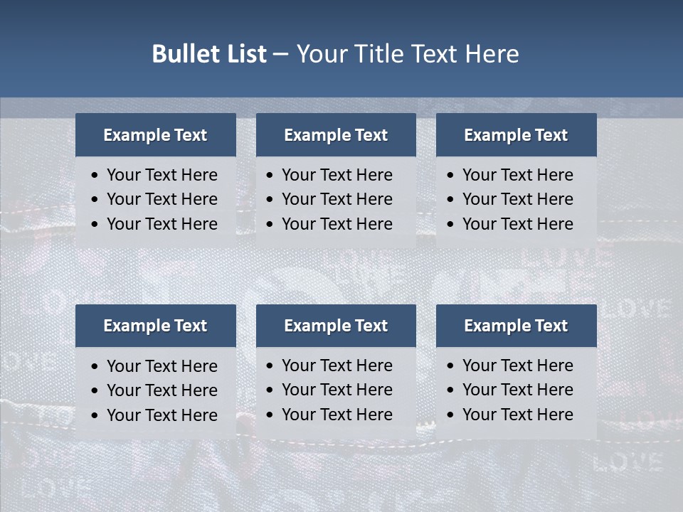 Material Aged Jeans PowerPoint Template