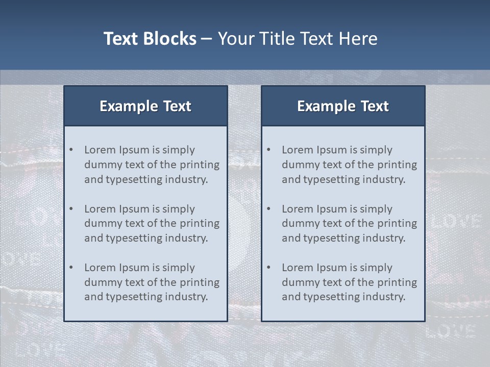 Material Aged Jeans PowerPoint Template