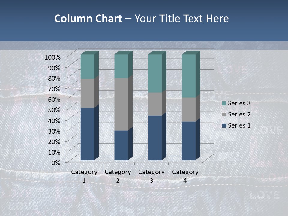 Material Aged Jeans PowerPoint Template