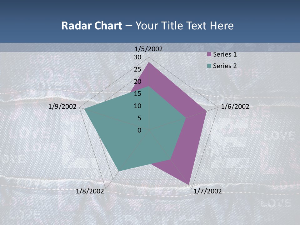 Material Aged Jeans PowerPoint Template