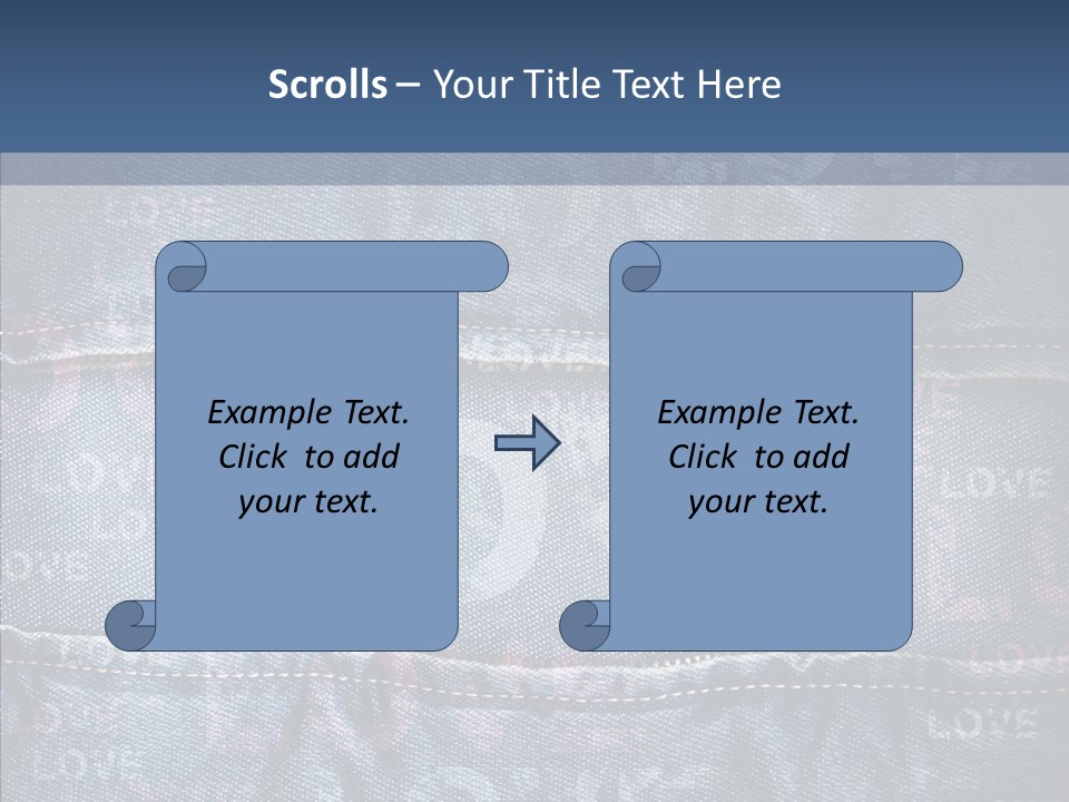 Material Aged Jeans PowerPoint Template
