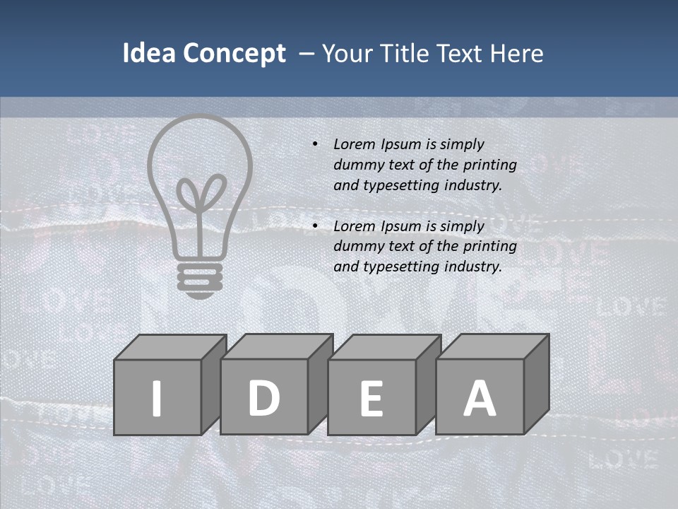 Material Aged Jeans PowerPoint Template