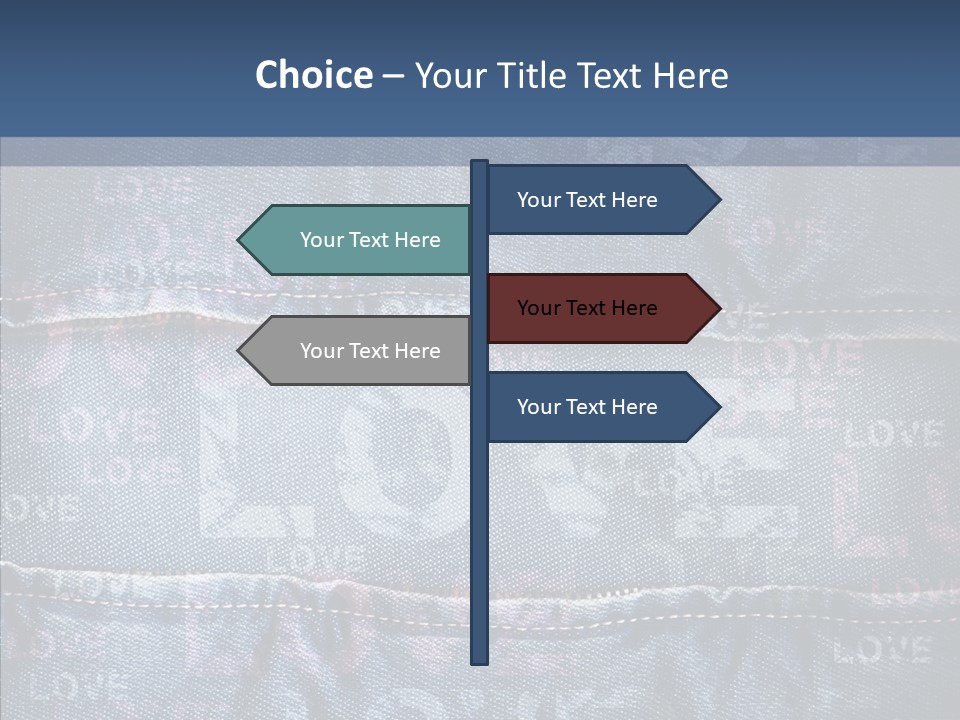 Material Aged Jeans PowerPoint Template