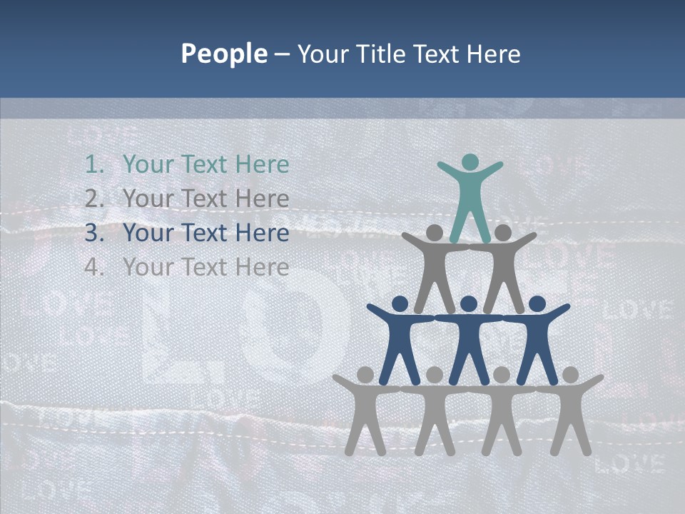 Material Aged Jeans PowerPoint Template