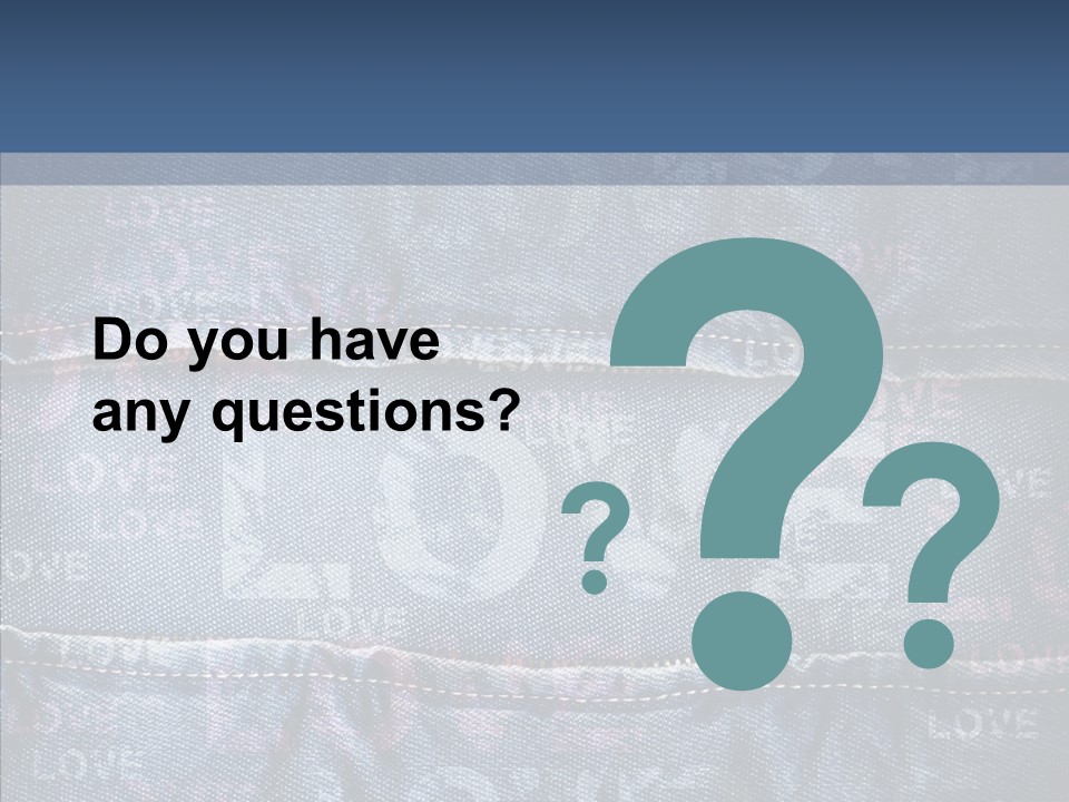 Material Aged Jeans PowerPoint Template