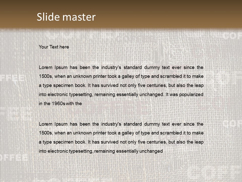 Burlap Seed Love PowerPoint Template