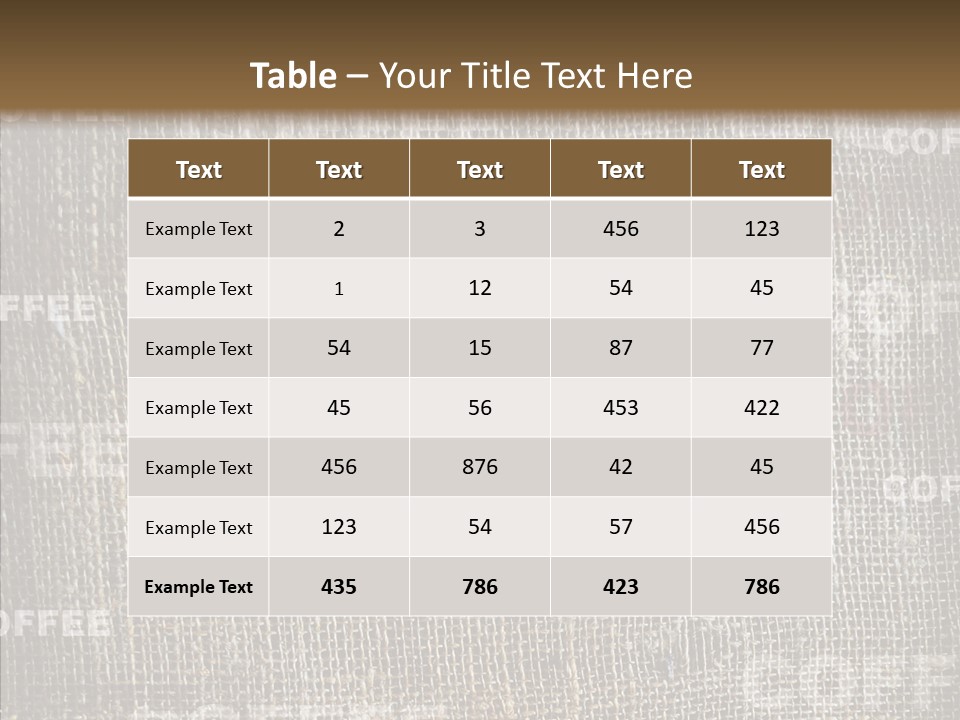 Burlap Seed Love PowerPoint Template