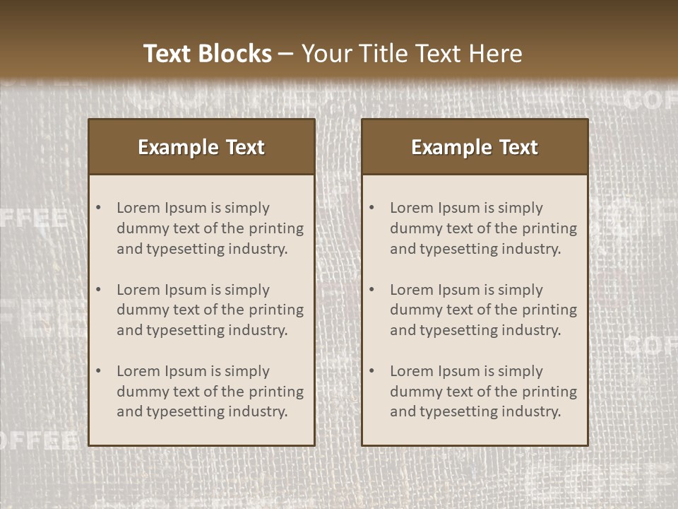 Burlap Seed Love PowerPoint Template