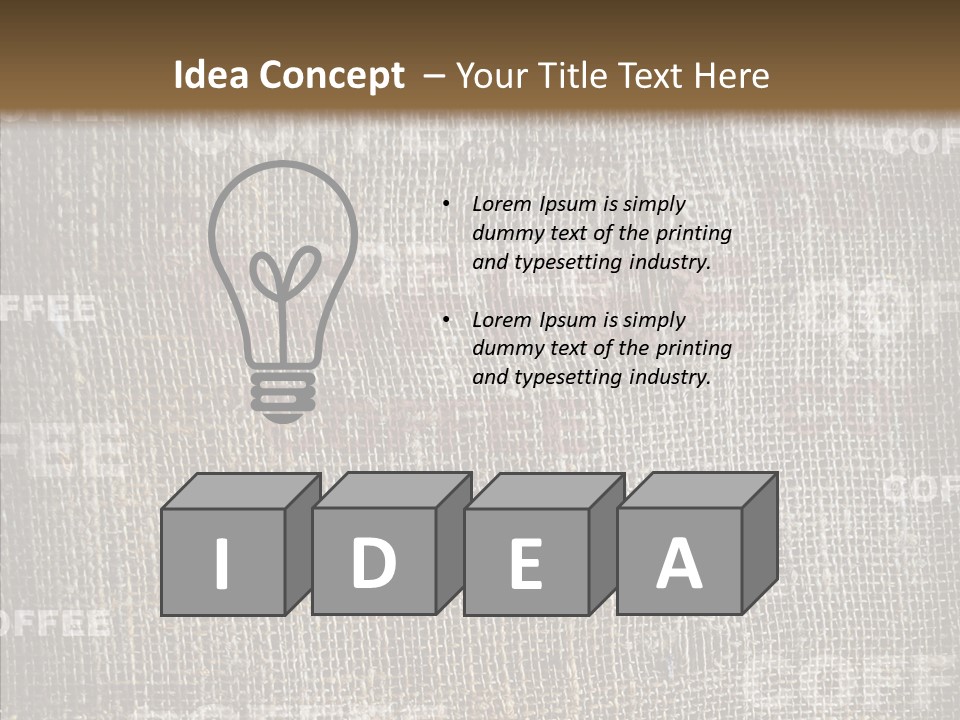 Burlap Seed Love PowerPoint Template