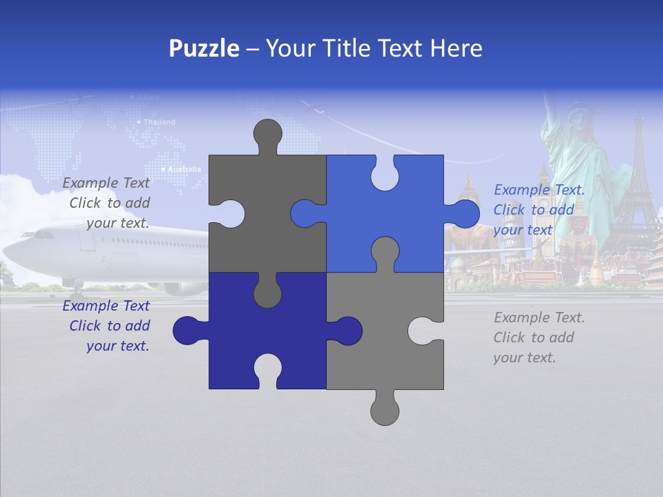 Visit Usa Aircraft PowerPoint Template