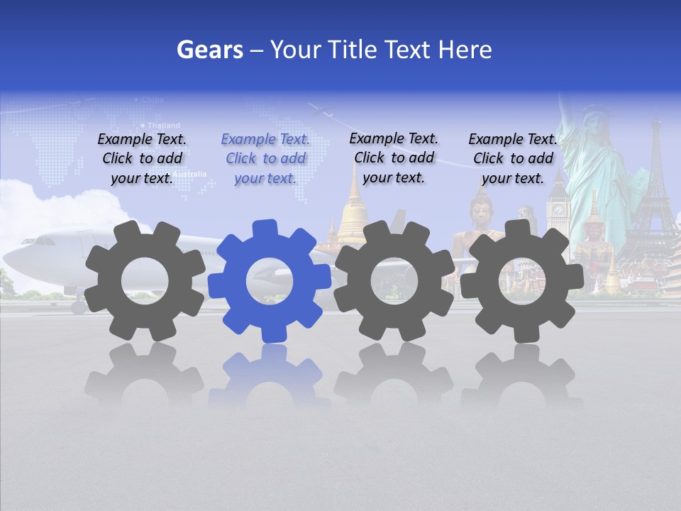 Visit Usa Aircraft PowerPoint Template