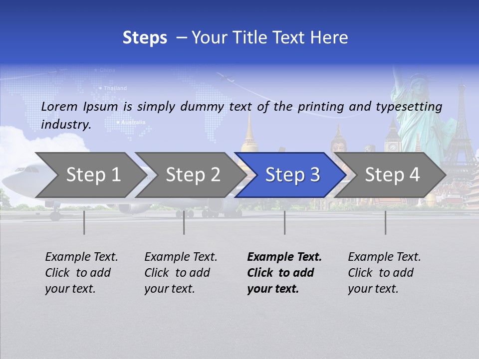 Visit Usa Aircraft PowerPoint Template