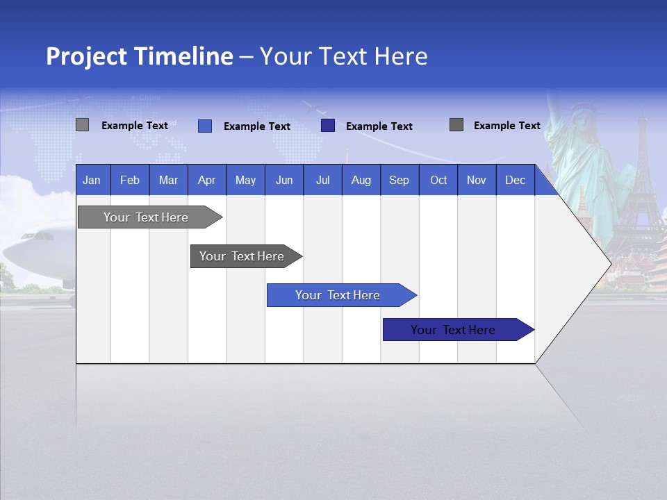 Visit Usa Aircraft PowerPoint Template