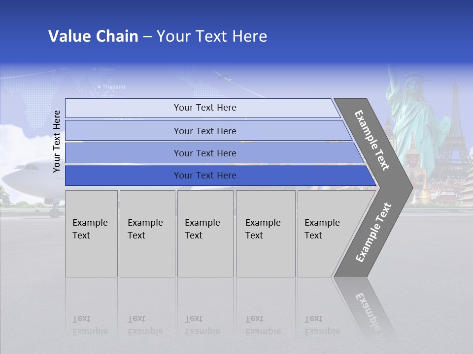 Visit Usa Aircraft PowerPoint Template