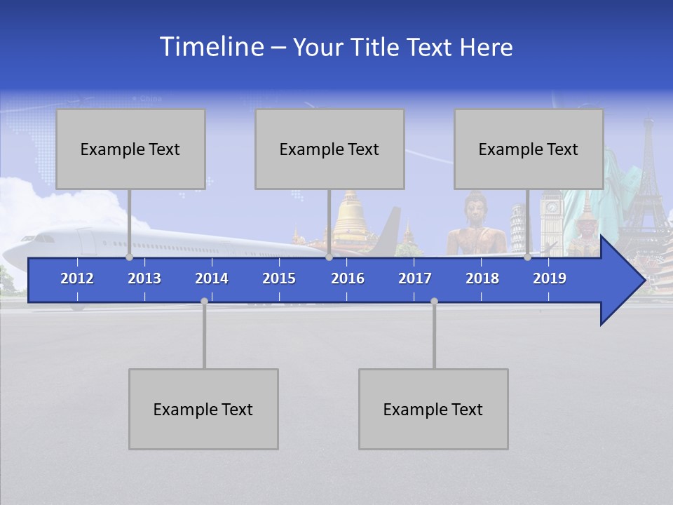 Visit Usa Aircraft PowerPoint Template