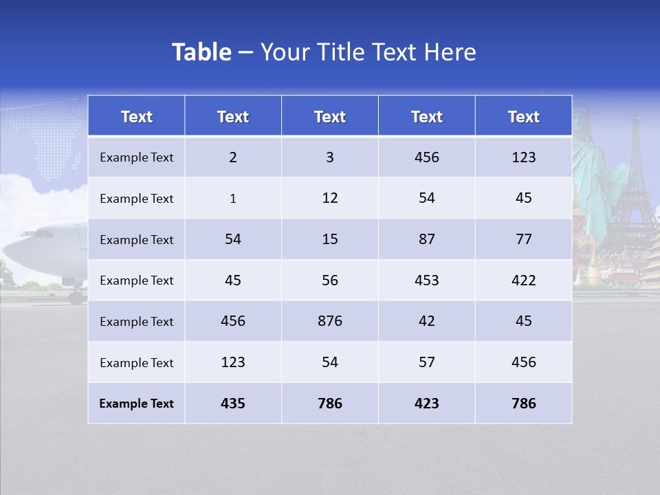 Visit Usa Aircraft PowerPoint Template