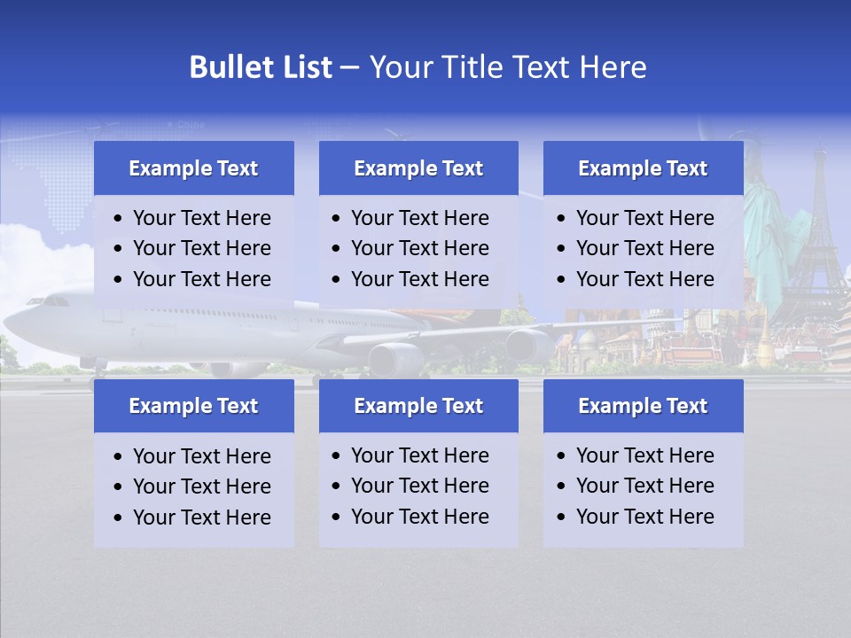 Visit Usa Aircraft PowerPoint Template