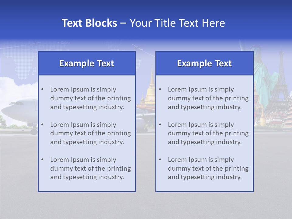 Visit Usa Aircraft PowerPoint Template