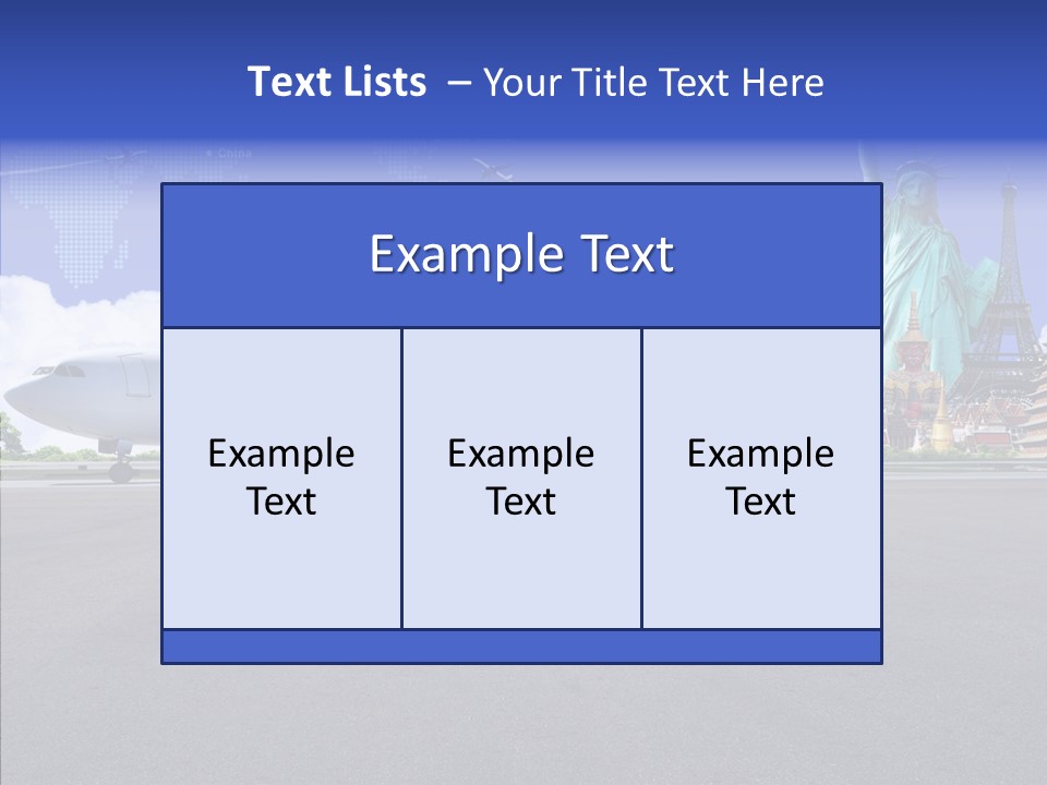 Visit Usa Aircraft PowerPoint Template