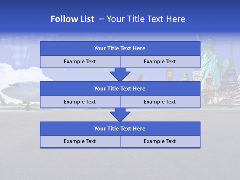 Visit Usa Aircraft PowerPoint Template