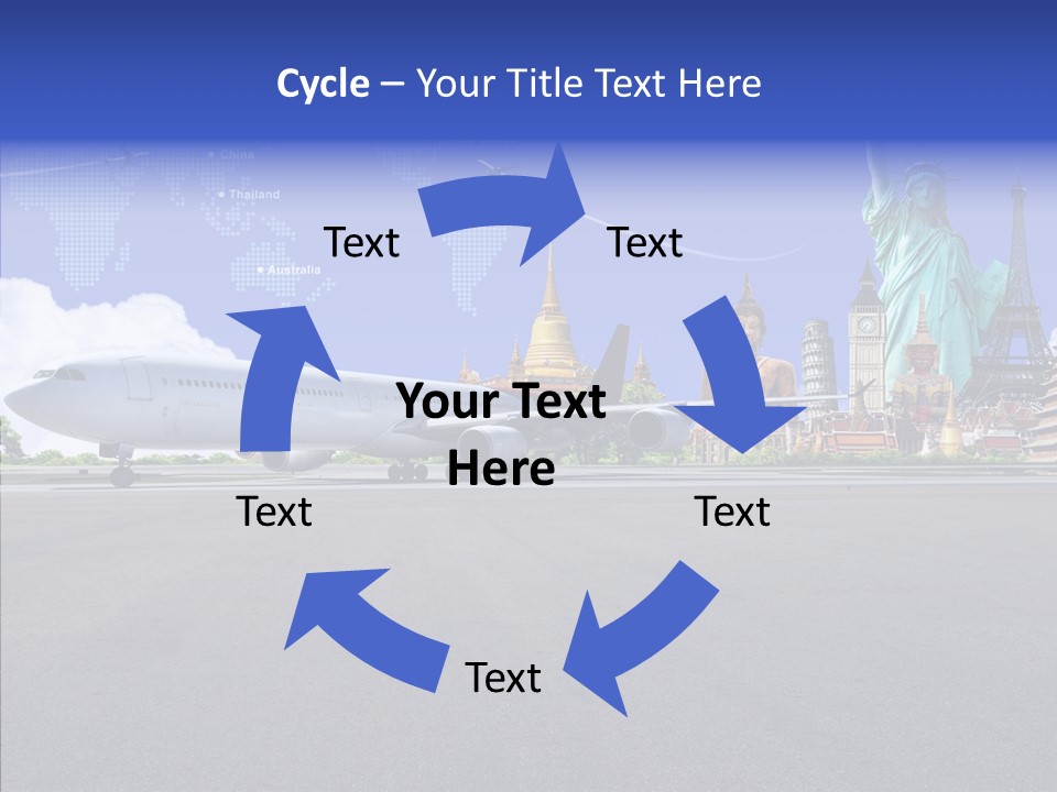 Visit Usa Aircraft PowerPoint Template
