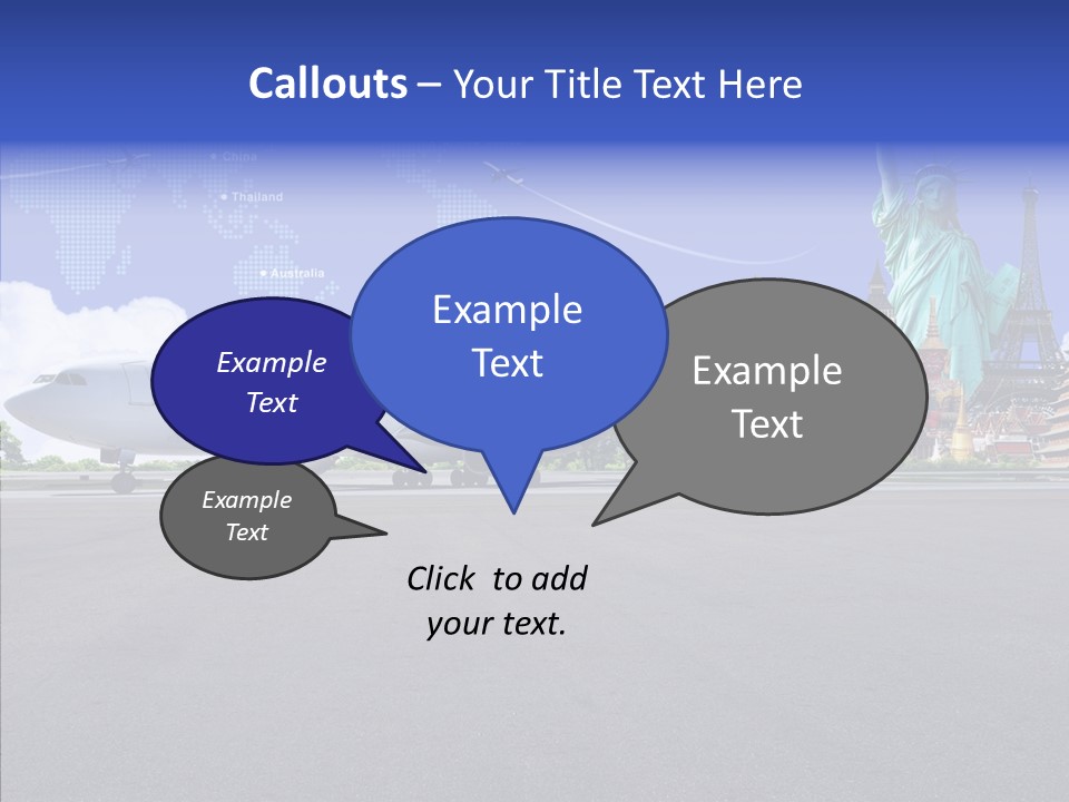 Visit Usa Aircraft PowerPoint Template
