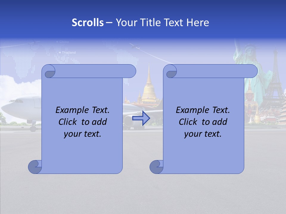 Visit Usa Aircraft PowerPoint Template