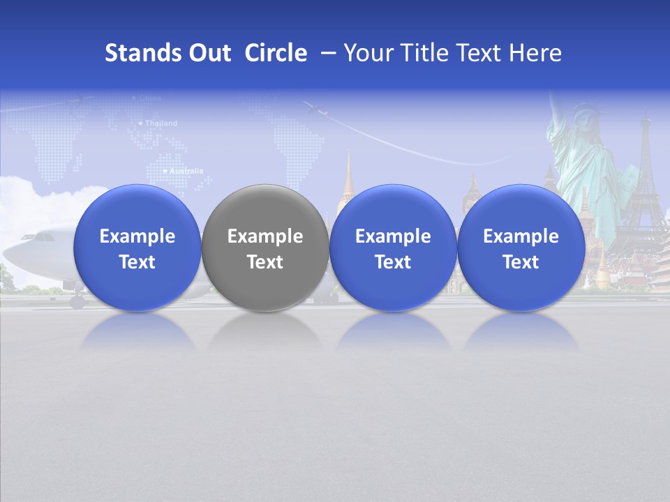 Visit Usa Aircraft PowerPoint Template