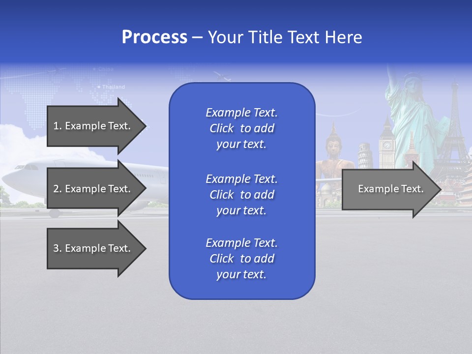 Visit Usa Aircraft PowerPoint Template