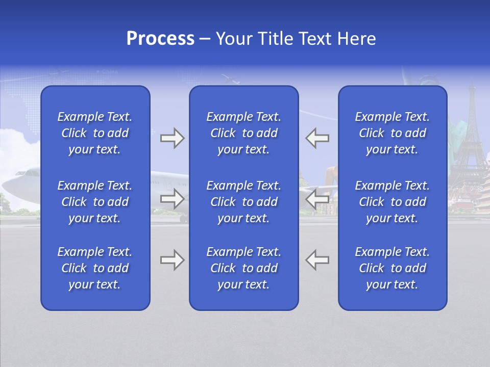 Visit Usa Aircraft PowerPoint Template