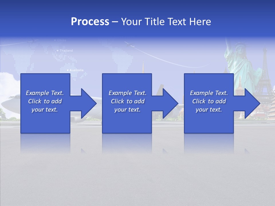 Visit Usa Aircraft PowerPoint Template