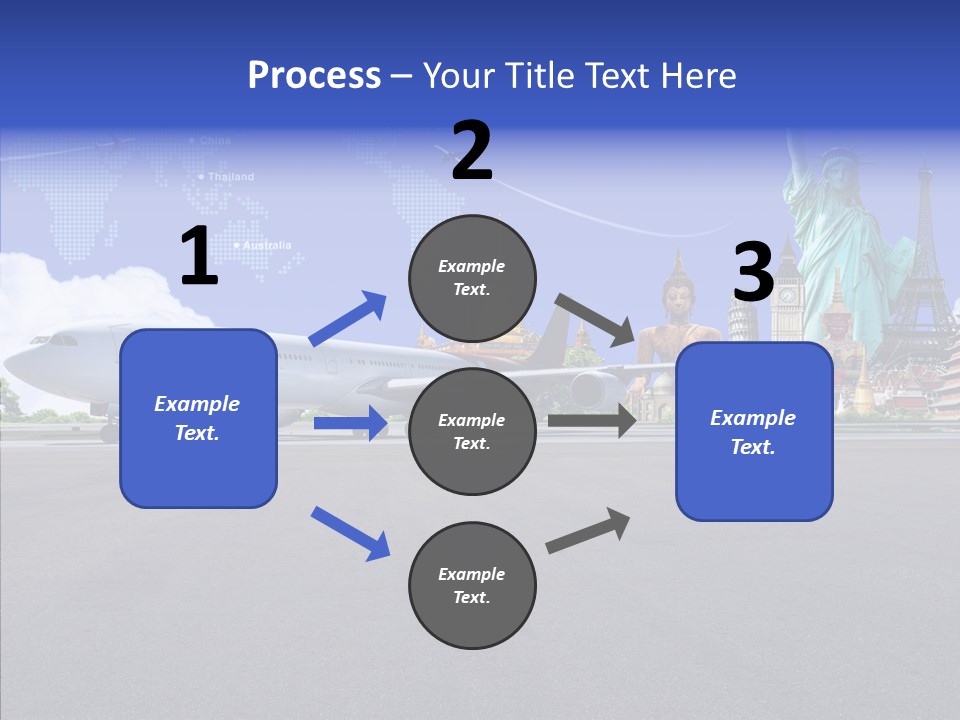 Visit Usa Aircraft PowerPoint Template
