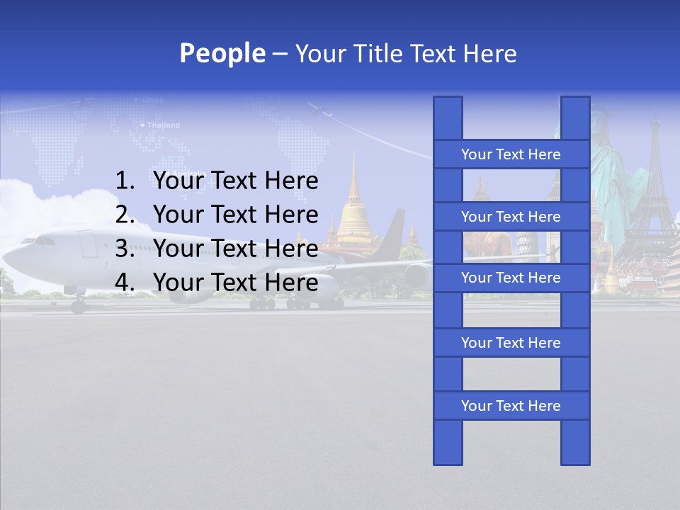 Visit Usa Aircraft PowerPoint Template