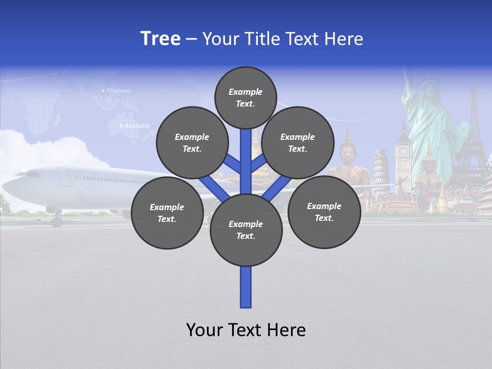 Visit Usa Aircraft PowerPoint Template