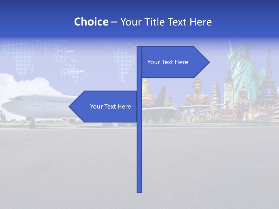 Visit Usa Aircraft PowerPoint Template