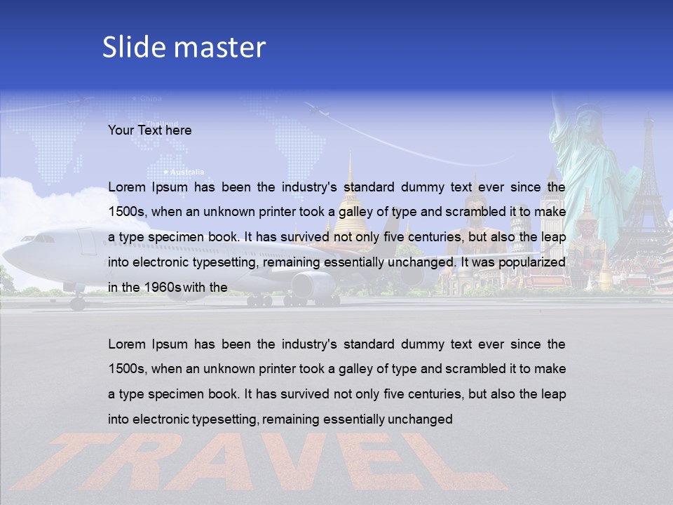 Boeing Trip London PowerPoint Template