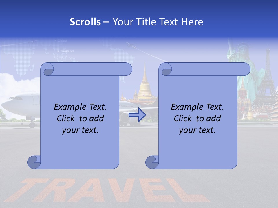 Boeing Trip London PowerPoint Template