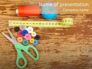 String Repair Button PowerPoint Template