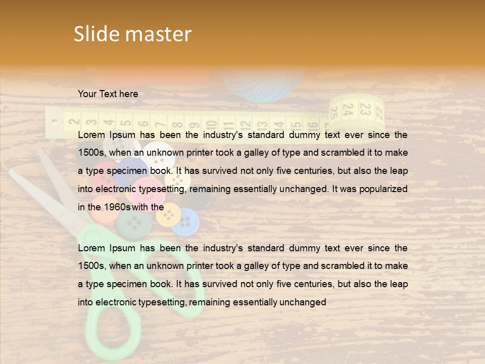 String Repair Button PowerPoint Template