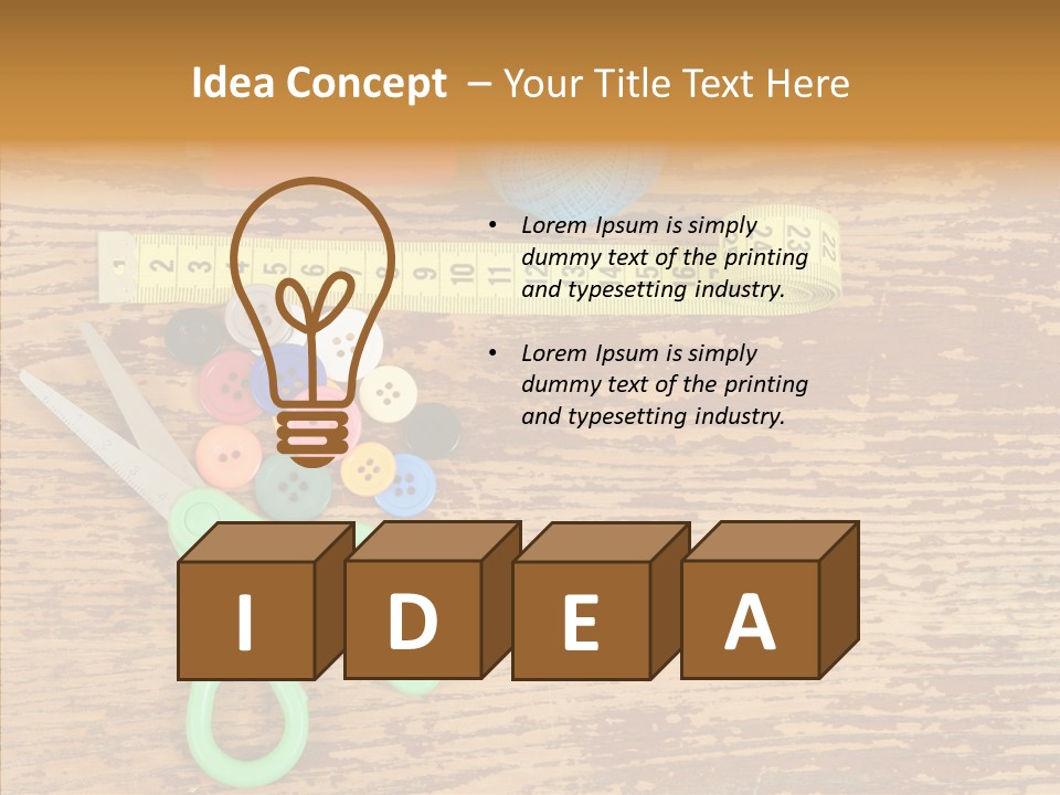 String Repair Button PowerPoint Template