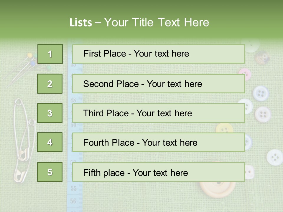 Supplies Fashion Decoration PowerPoint Template