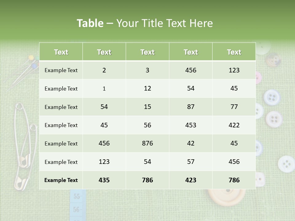 Supplies Fashion Decoration PowerPoint Template