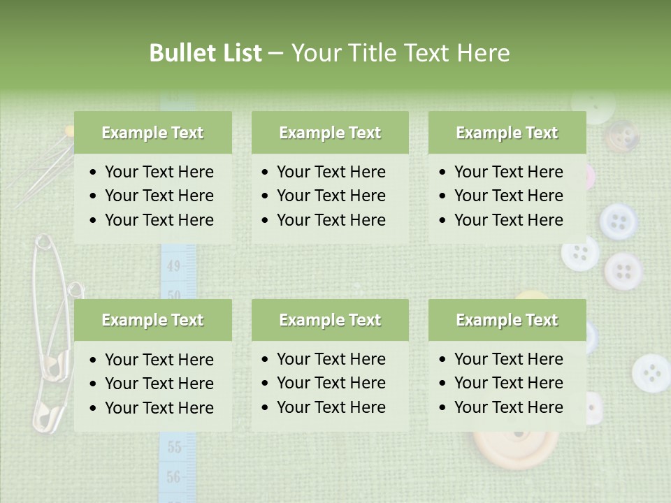 Supplies Fashion Decoration PowerPoint Template