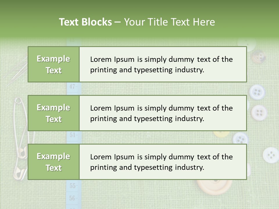 Supplies Fashion Decoration PowerPoint Template