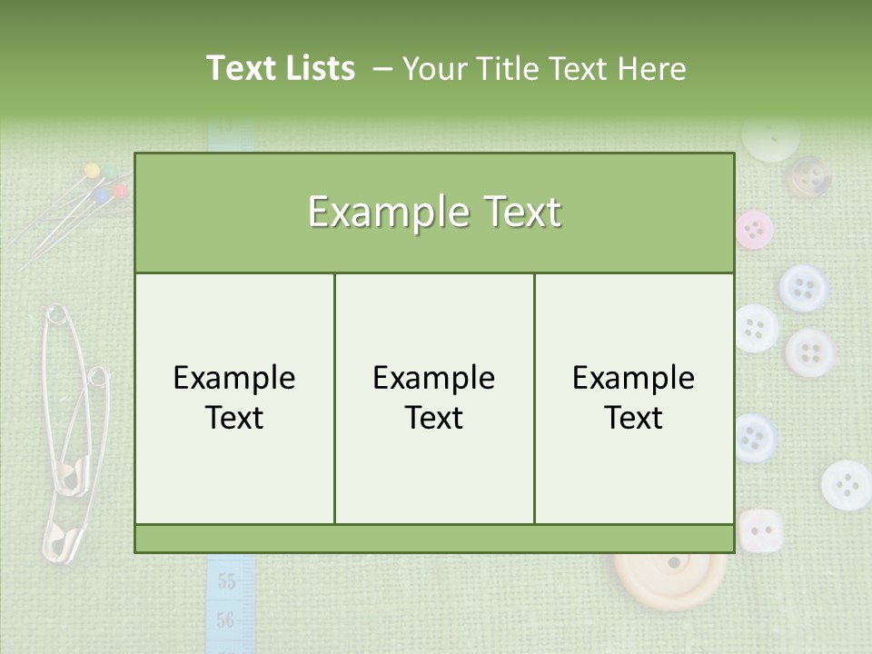 Supplies Fashion Decoration PowerPoint Template