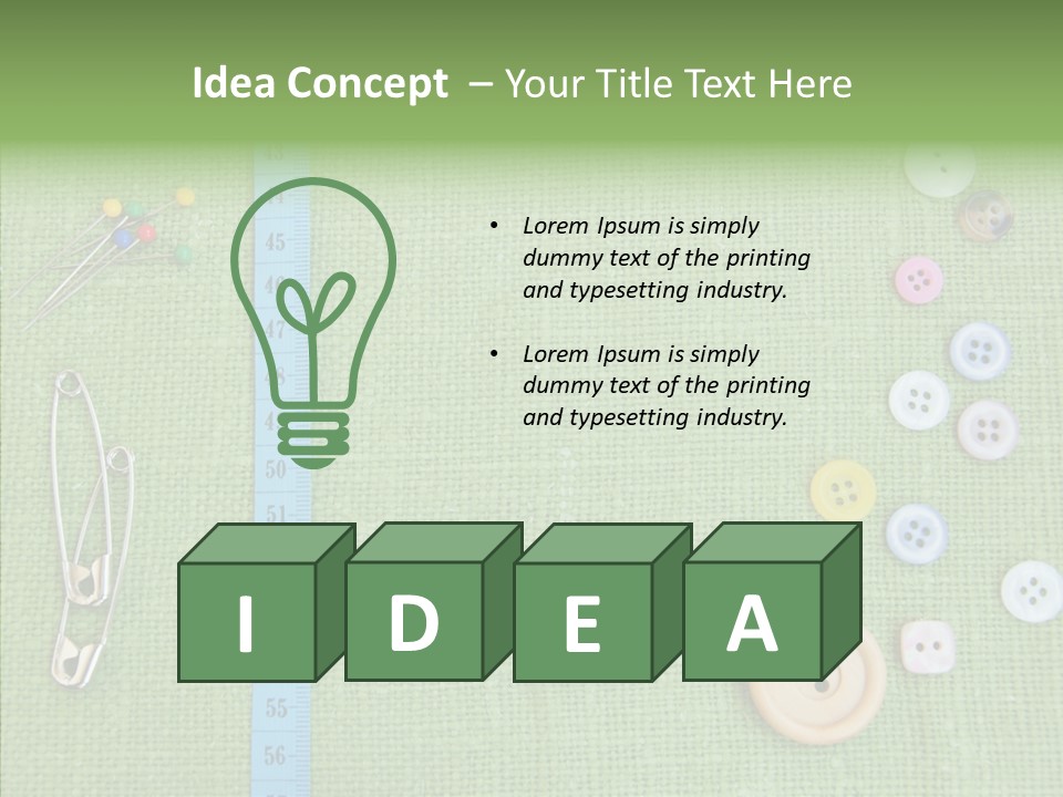 Supplies Fashion Decoration PowerPoint Template