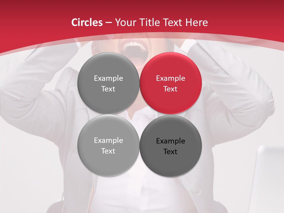 Yelling Brunette Expression PowerPoint Template