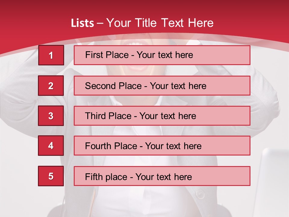 Yelling Brunette Expression PowerPoint Template