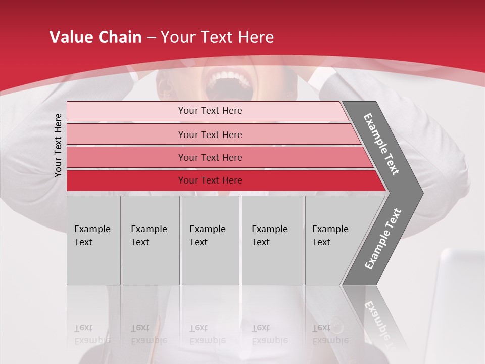 Yelling Brunette Expression PowerPoint Template