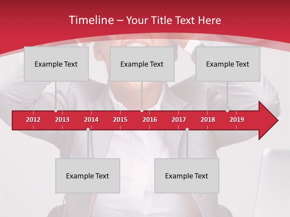 Yelling Brunette Expression PowerPoint Template